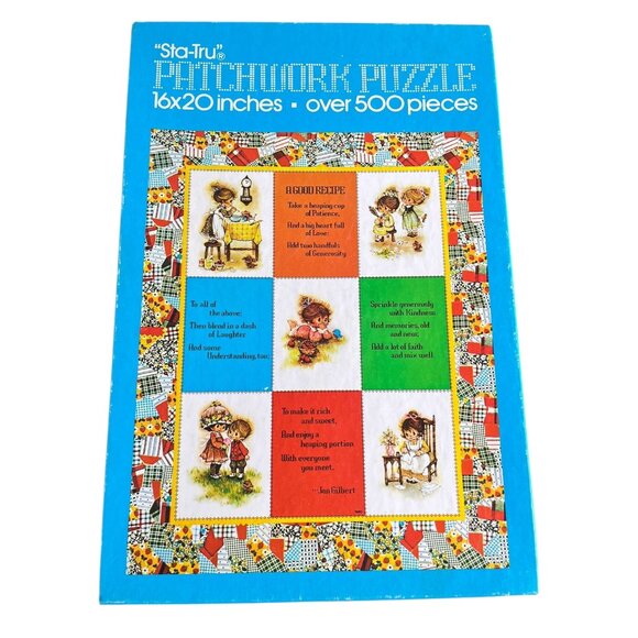 Quilt Themed Puzzle Over 500 Piece‎ - Sta-tru Patchwork 16x20 inches - Picture 1 of 10